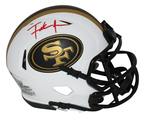 Frank Gore Autographed/Signed San Francisco 49ers Lunar Mini Helmet BAS 34040