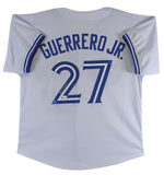 Vladimir Guerrero Jr. Authentic Signed White Pro Style Jersey JSA Witness