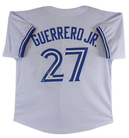 Vladimir Guerrero Jr. Authentic Signed White Pro Style Jersey JSA Witness