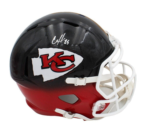 Clyde Edwards Helaire Signed Kansas City Chiefs Custom Speed Full Size Helmet