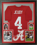 FRAMED JERRY JEUDY AUTOGRAPHED SIGNED ALABAMA CRIMSON TIDE JERSEY JSA COA