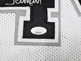 SAN ANTONIO SPURS GEORGE GERVIN AUTOGRAPHED WHITE JERSEY "ICEMAN" JSA 215713