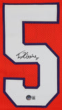 Tee Higgins Authentic Signed Orange Pro Style Jersey Autographed BAS Witnessed