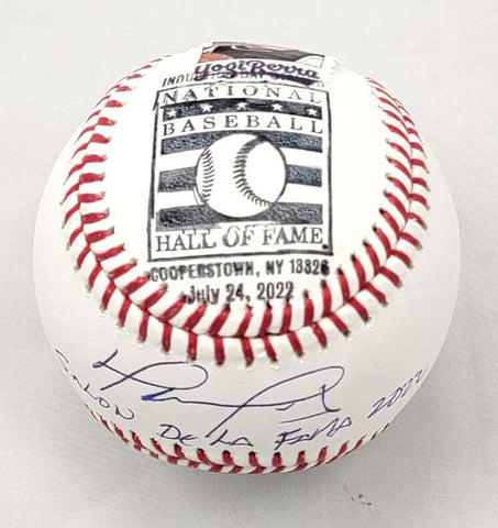 David Ortiz Signed Red Sox MLB Baseball W/ Salon De Le Fama 2022 Postmark BAS