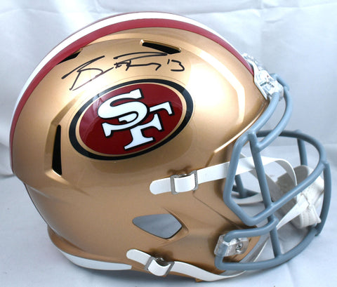 Brock Purdy Autographed San Francisco 49ers F/S Speed Helmet - Fanatics *Black