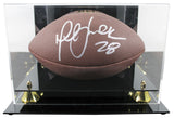 Rams Marshall Faulk Signed Wilson Super Grip Football W/ Case BAS Witnessed