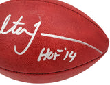 WALTER JONES AUTOGRAPHED NFL LEATHER FOOTBALL SEAHAWKS "HOF 14" MCS HOLO 203089