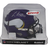 Cris Carter Autographed/Signed Minnesota Vikings Mini Helmet Beckett 47396