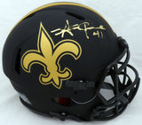 Alvin Kamara Autographed Saints Eclipse Full Size Helmet (Light) Beckett WJ58271