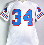 Earl Campbell Autographed White Pro Style Jersey w/ HOF - Beckett W Auth *4