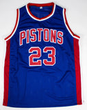 Mark Aguirre Signed Detroit Pistons Jersey Inscribed "Back-Back" (Beckett) Frwrd