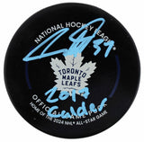 Maple Leafs Auston Matthews "Calder" Signed Official Game Hockey Puck BAS & Fan