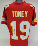 Kadarius Toney Signed Kansas City Chief Jersey (Playball Ink) 2021 1st Rnd. Pick