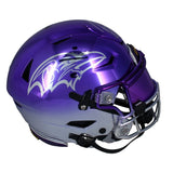 Ray Lewis Autographed Ravens Custom Chrome Authentic SpeedFlex Helmet Beckett