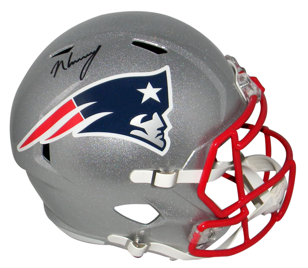 N'KEAL HARRY AUTOGRAPHED NEW ENGLAND PATRIOTS FULL SIZE SPEED HELMET BECKETT