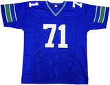 SEATTLE SEAHAWKS WALTER JONES AUTOGRAPHED BLUE JERSEY "HOF 14" JSA STOCK #234535