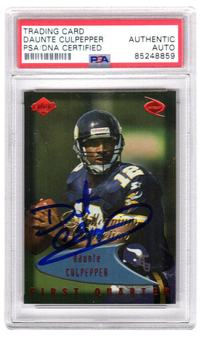 Daunte Culpepper Signed Vikings 1999 Edge Rookie Trading Card #83 -(PSA Slabbed)