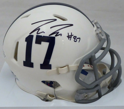 PAT FREIERMUTH AUTOGRAPHED PENN STATE WHITE SPEED MINI HELMET BECKETT 191112