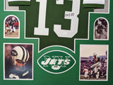 FRAMED NEW YORK JETS DON MAYNARD AUTOGRAPHED SIGNED INSCRIBED JERSEY JSA COA