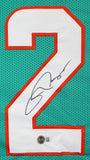 Jordan Poyer Authentic Signed Teal Pro Style Jersey Autographed BAS Witnessed