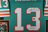 Dan Marino Autographed Miami Dolphins Mitchell Ness Framed Jersey HOF Beckett