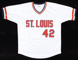 Bruce Sutter Signed St. Louis Cardinals Jersey Inscribed "H.O.F. 06" (JSA COA)