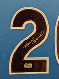 FRAMED PHILADELPHIA PHILLIES MIKE SCHMIDT AUTOGRAPHED SIGNED JERSEY BECKETT HOLO