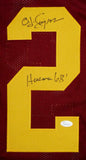 O.J. Simpson Signed Maroon College Style Jersey w/ Heisman - JSA W Auth *TM2