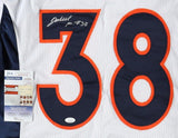 Jaleel McLaughlin Signed Denver Broncos Jersey (JSA COA) Ex Youngstown State R.B