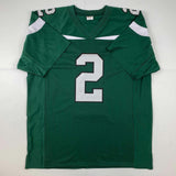 Autographed/Signed Zach Wilson New York Green Football Jersey JSA COA