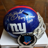 Tiki Barber Autographed Signed New York Giants Mini Helmet Ring of Honor Beckett