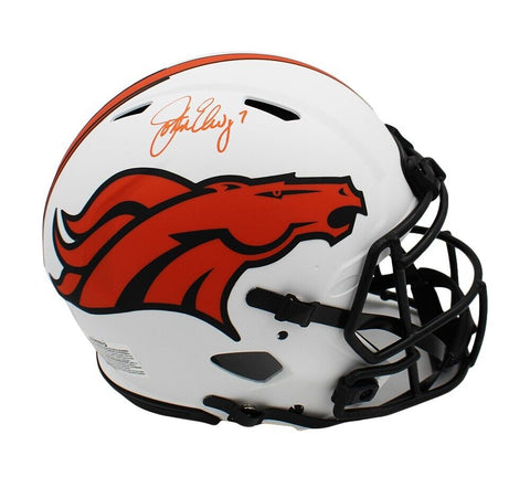 John Elway Signed Denver Broncos Speed Authentic Lunar NFL Helmet