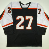 Autographed/Signed RON HEXTALL Philadelphia Black Hockey Jersey JSA COA Auto