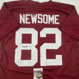 Autographed/Signed Ozzie Newsome Alabama Red College Football Jersey JSA COA