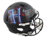 Texans Nico Collins Signed 2024 H-Town Full Size Speed Rep Helmet w/ Case BAS W