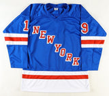 Jean Ratelle Signed Rangers Jersey 3xInscribed (Beckett) New York Cntr 1965-1977