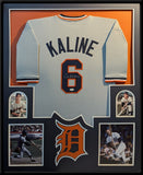 FRAMED DETROIT TIGERS AL KALINE AUTOGRAPHED SIGNED JERSEY JSA COA