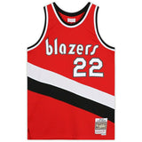 CLYDE DREXLER Autographed Portland Trail Blazers Red Jersey FANATICS