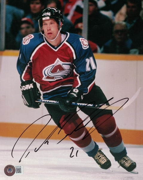 Peter Forsberg Autographed/Signed Colorado Avalanche 8x10 Photo BAS 39958