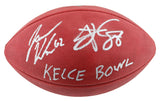 Travis Kelce & Jason Kelce "Kelce Bowl" Signed Wilson Duke Football W/ Case BAS