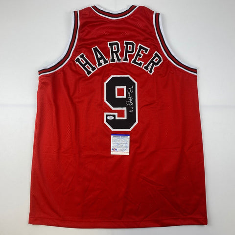 Autographed/Signed Ron Harper Chicago Red Basketball Jersey PSA/DNA COA