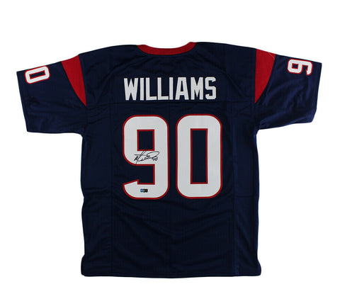 Mario Williams Signed Houston Custom Navy Blue Jersey