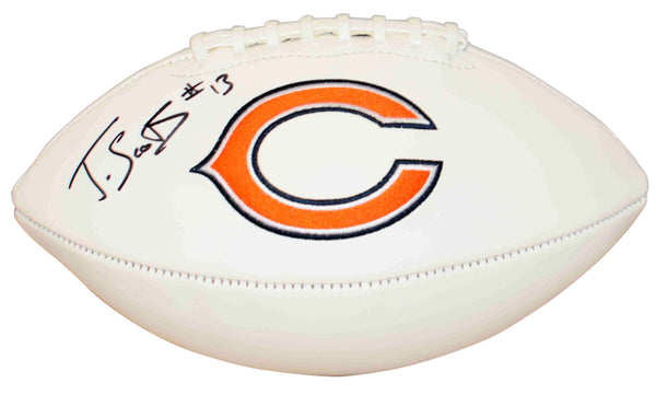 TYLER SCOTT AUTOGRAPHED SIGNED CHICAGO BEARS WHITE LOGO FOOTBALL BECKETT