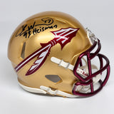 Charlie Ward Autographed Signed Florida State Gold Mini Helmet Heisman BAS