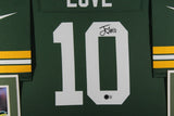 Jordan Love Autographed Green Bay Packers Nike Game Framed Jersey Beckett COA