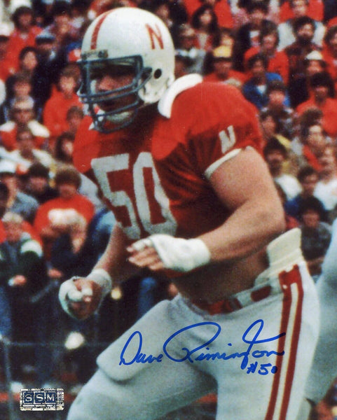 DAVE RIMINGTON SIGNED AUTOGRAPHED NEBRASKA CORNHUSKERS 8x10 PHOTO COA