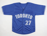 Vladimir Guerrero Jr Signed Blue Jay Jersey (Beckett) Toronto 2019 Rookie Phenom