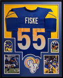 CUSTOM FRAMED LOS ANGELES RAMS BRADEN FISKE AUTOGRAPHED SIGNED JERSEY JSA COA