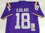 BJ Ojulari "Geaux Tigers" Signed LSU Tigers Purple Jersey (JSA COA) Cardinals LB