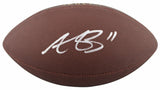 Eagles A.J. Brown Signed Wilson Super Grip Football W/ Case BAS Witnessed